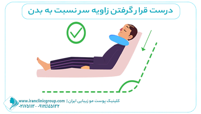 درست قرار گرفتن زاویه سر نسبت به بدن